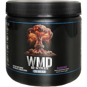 WMD Re-Activate BCAA Powder – Muscle Growth, Repair & Recovery with 2:1:1 Amino Acids, Glutamine & Vitamins - Blueberry Flavor, 250g