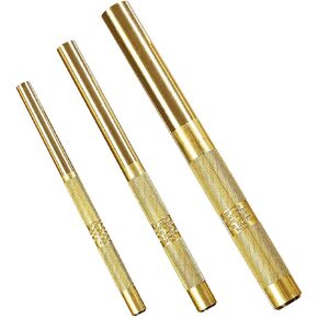 Tektall 5 Brass Drift Punch Set, Hand Tool Punches Tools for Home use 1/4-Inch 3/8-Inch 1/2-Inch 5/8-Inch 3/4-Inch 1/4'' 3/8'' 1/2'' 5/8'' 3/4'' 5 Pc. Replace 67003-MAI 045256670034