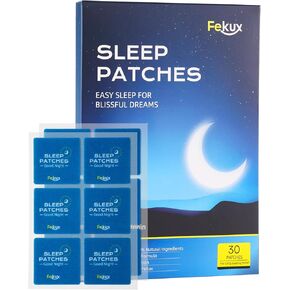 Fekux Sleep Patches for Adults Extra Strength 30 Pcs All Natural Deep Sleeping Patch, Fast-Acting Sleep Aid Patches, Easy to Apply Sleep Patches for Men and Women