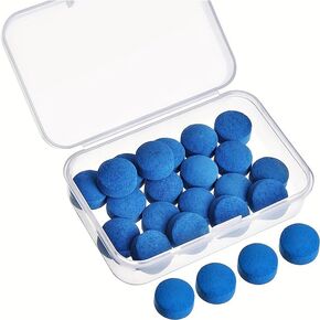 20 Pieces Pool Cue Tips Replacement Kit Billiard Pool Cue Tips Pool Stick Tips with Storage Box Billiard Cue Tips for Pool Cues and Snooker Accessories