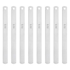 HARFINGTON 8 Blades Metric Steel Feeler Gauge, 0.55mm Thickness Filler Gauge, Offset Valves, Guitar Gauge Gage Measuring Tool, for Gap Width Thickness Measuring