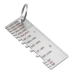 Metal Sheet Thickness Gauge, Stainless Steel Wire Metal Sheet Thickness Gauge Welding Gage Plated Size Double-Sided Inspection Tool Handy and Accurate