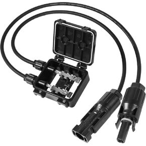 PNGKNYOCN Solar Junction Box PV Connector，IP67 Waterproof Solar Junction Box with 11AWG 50cm Solar Cable Connector for 250w to 300w 20A Solar Panel