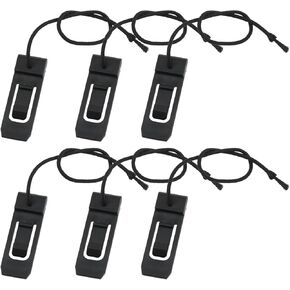 AYLIFU 6 PCS Surfboard fin Clip Black Plastic Paddleboard fin Clip Surfboard fin Buckle Fixed fin Accessories 4.3x1.3cm