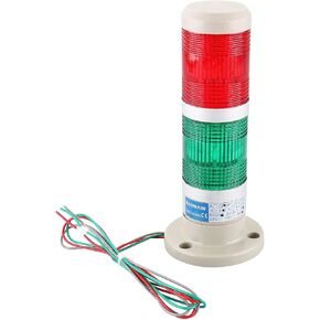 Baomain Industrial Signal Light Red Green LED Signal Steady Tower Continuous Light DC 24V LTP-502T