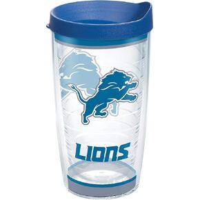 Tervis Made in USA Double Walled NFL Detroit Lions Insulated Tumbler Cup Keeps Drinks Cold & Hot, 16oz, Tradition