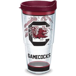 Tervis Made in USA Double Walled University of South Carolina Gamecocks Insulated Tumbler Cup Keeps Drinks Cold & Hot, 24oz, Tradition
