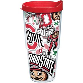 Tervis Made in USA Double Walled Ohio State Buckeyes Insulated Tumbler Cup Keeps Drinks Cold & Hot, 24oz, All Over