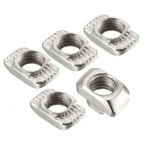 uxcell Sliding T Slot Nuts, M4 Half Round Roll in T-Nut for 2020 Series Aluminum Extrusion Profile, Carbon Steel Nickel-Plated, Pack of 10