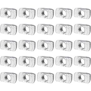 25 PCS M8 T Slot Nut, T-Nuts, T Slot-Nut for 4040 Aluminum Extrusion Profile Series