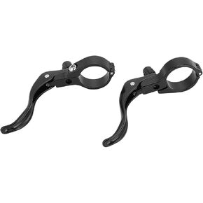 Yctze 1 Pair Lightweight Aluminum Alloy 31.8mm Road Brake Lever Set, Great Accessory for Fixie and Bullhorn, Comes with Compatibility (Black)