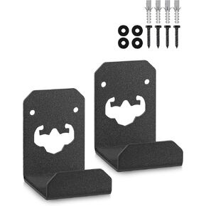 Weight Bench Hanger Wall Mount with Rubber Matting, Gym Bench Wall Holder 200 lb Capacity Hang Hex Bars Tricep Bars, Strength Training Free-Weight Racks