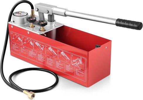 VEVOR Test Pump, Pressure Test Pump, Filling Pump, Pressure Test Pump, Hydrostatic Test Pump, Hydraulic Pressure Test Pump, 25 Bar / 2.5 MPa Water Pressure Tester, 12 L Tank Volume in Saudi Arabia