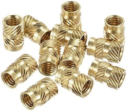 TOP-VIGOR 30Pcs M6 3D Printing Brass Nuts, M6 x 12mm x 8mm OD Thread Inserts Knurled Brass Nut, Female Thread Knurled Heat Embedment Nuts for 3D Printing in Saudi Arabia