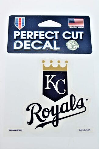 ملصق ملون من Wincraft MLB Kansas City Royals 36123013، مقاس 10.16 سم × 10.16 سم، أسود in Saudi Arabia