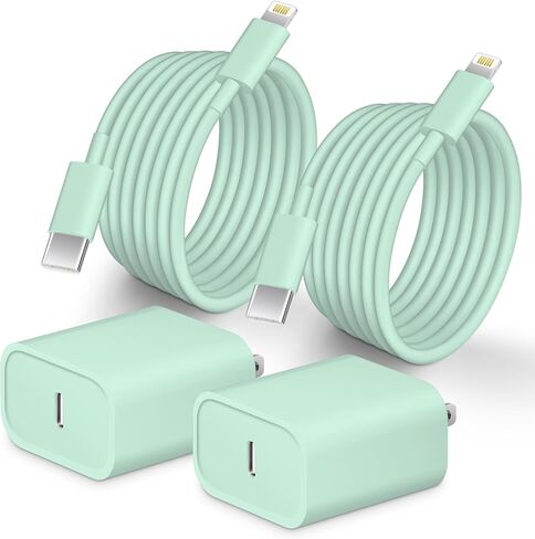 شاحن سريع iPhone 14 13 12 [معتمد من MFi] شاحن 10FT من النوع C 2 حزمة شاحن USB C بقوة 20 واط مع كابل شحن سريع لهاتف iPhone 14/14 Pro/13/13Pro Max/12/12 Pro Max/11/XS/XR/X / 8 بلس، آي باد in Kuwait