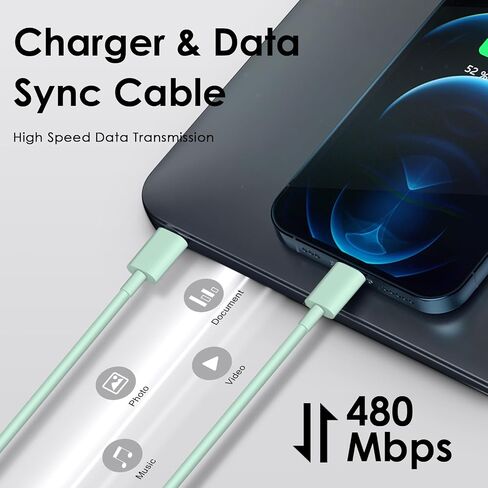 شاحن سريع iPhone 14 13 12 [معتمد من MFi] شاحن 10FT من النوع C 2 حزمة شاحن USB C بقوة 20 واط مع كابل شحن سريع لهاتف iPhone 14/14 Pro/13/13Pro Max/12/12 Pro Max/11/XS/XR/X / 8 بلس، آي باد in Kuwait
