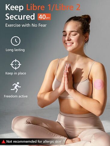 20 Pack Freestyle Libre 2 Covers, Libre 2 Sensor Covers Waterproof Skin-Friendly Long Lasting for 10-14 Days, No Glue in The Center by SUNMON (Pink) in Saudi Arabia