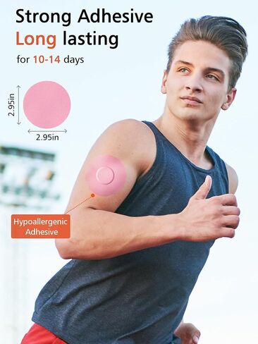 20 Pack Freestyle Libre 2 Covers, Libre 2 Sensor Covers Waterproof Skin-Friendly Long Lasting for 10-14 Days, No Glue in The Center by SUNMON (Pink) in Saudi Arabia