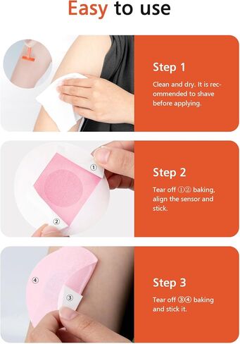 20 Pack Freestyle Libre 2 Covers, Libre 2 Sensor Covers Waterproof Skin-Friendly Long Lasting for 10-14 Days, No Glue in The Center by SUNMON (Pink) in Saudi Arabia