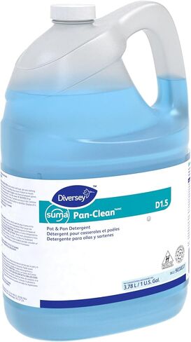 Diversey Suma 903837 Pan-Clean، منظف للأوعية والأواني العامة، D1.5، 4 × 1 جالون/3.78 لتر (عبوة من 4) in Kuwait