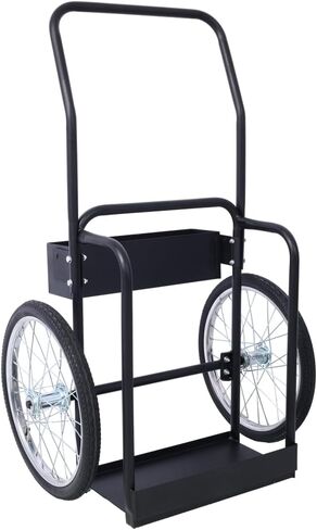 Dual Oxygen Tank Cart Dolly, Heavy Duty Double Cylinder Cart with 20" Pneumatic Wheels, Removable Full Range Optimize Welding Transport Cart for Cylinder Tank with Fastening Belts, 220 Lbs Capacity in Saudi Arabia