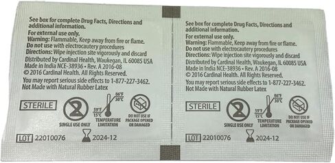 Reliamed Cardinal Health Sterile Alcohol Wipes, 2-Ply, Medium, 100 count in Saudi Arabia