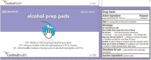 Reliamed Cardinal Health Sterile Alcohol Wipes, 2-Ply, Medium, 100 count in Saudi Arabia