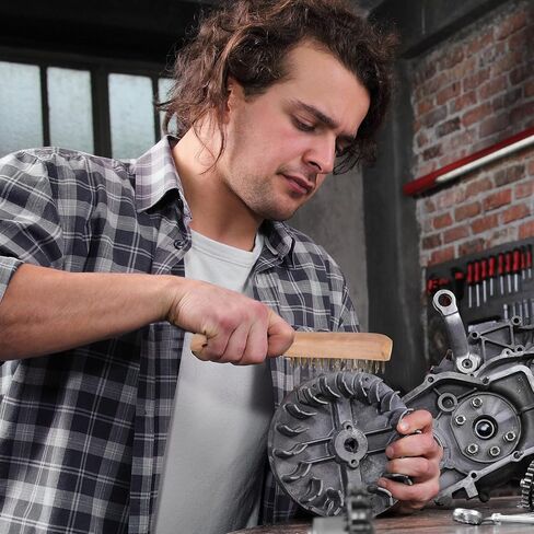 هانيداك 33 قطعة فرشاة سلكية مجموعة فرش سلكية لتنظيف شعيرات الفولاذ المقاوم للصدأ فرشاة معدنية للخدش مع مقبض طويل منحني للطلاء وتنظيف الصدأ وإزالة اللحام والتنظيف المنزلي in Kuwait