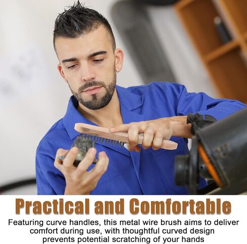 هانيداك 33 قطعة فرشاة سلكية مجموعة فرش سلكية لتنظيف شعيرات الفولاذ المقاوم للصدأ فرشاة معدنية للخدش مع مقبض طويل منحني للطلاء وتنظيف الصدأ وإزالة اللحام والتنظيف المنزلي in Kuwait