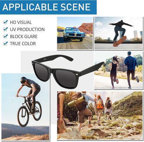 Polarized Sunglasses for Men Women Round Retro Classic Fashion Eyewear UV400 Sun Glasses for Sports 3 Packs in Saudi Arabia