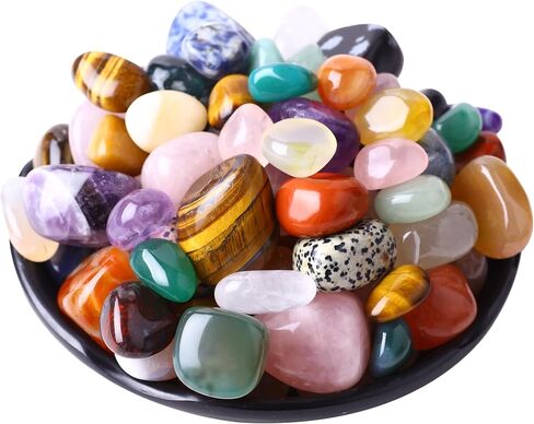 Natural Tumbled Stones and Crystal Bulk 10 OZ Amethyst Pilished Stones Set for Healing Reiki Meditation Home Decoration Stone Size 10-15MM in Kuwait