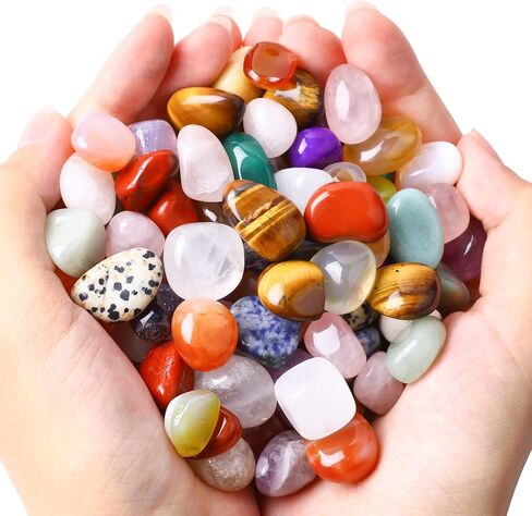Natural Tumbled Stones and Crystal Bulk 10 OZ Amethyst Pilished Stones Set for Healing Reiki Meditation Home Decoration Stone Size 10-15MM in Kuwait