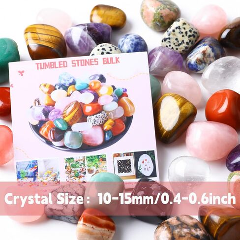 Natural Tumbled Stones and Crystal Bulk 10 OZ Amethyst Pilished Stones Set for Healing Reiki Meditation Home Decoration Stone Size 10-15MM in Kuwait