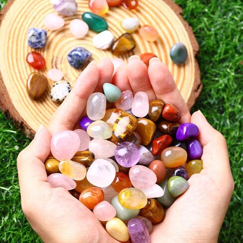 Natural Tumbled Stones and Crystal Bulk 10 OZ Amethyst Pilished Stones Set for Healing Reiki Meditation Home Decoration Stone Size 10-15MM in Kuwait