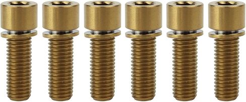 مسامير جذع الدراجة من التيتانيوم، M7x20mm، رأس سداسي ألين، مع غسالات، عبوة من 6 قطع in Saudi Arabia