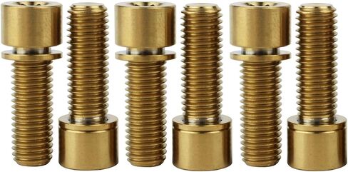 مسامير جذع الدراجة من التيتانيوم، M7x20mm، رأس سداسي ألين، مع غسالات، عبوة من 6 قطع in Saudi Arabia