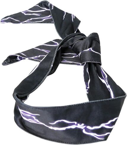 عصابة رأس كين - عصابة رأس لايتنينج سوداء، إكسسوارات أزياء كين للهالوين، باندانا رائعة ومريحة لحفلات الأفلام التنكرية للرجال in Kuwait