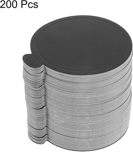 uxcell 200pcs Mini Cake Boards, Mousse Cake Cardboards Round Cake Bases Plates Cupcake Dessert Displays Base Tray for Cupcakes, Cakes, Pastries, Dessert Base - Grease Proof (Black) in Saudi Arabia