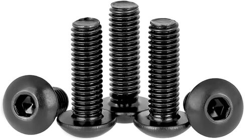 M5-0.8x30mm Button Head Screw and Bolt, M5 Scoket Cap Screws,M5x30mm Alloy Steel Bolts,Allen Hex Drive,Full Thread,Bright Finish,Coarse Thread, 40Pcs (M5x30mm-40) in Kuwait