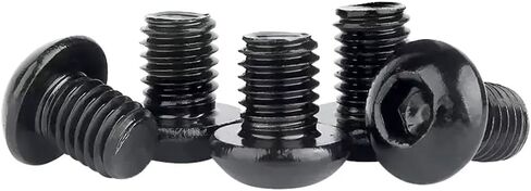 M5-0.8x30mm Button Head Screw and Bolt, M5 Scoket Cap Screws,M5x30mm Alloy Steel Bolts,Allen Hex Drive,Full Thread,Bright Finish,Coarse Thread, 40Pcs (M5x30mm-40) in Kuwait