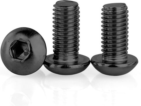 M5-0.8x30mm Button Head Screw and Bolt, M5 Scoket Cap Screws,M5x30mm Alloy Steel Bolts,Allen Hex Drive,Full Thread,Bright Finish,Coarse Thread, 40Pcs (M5x30mm-40) in Kuwait