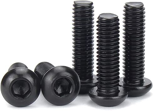 M5-0.8x30mm Button Head Screw and Bolt, M5 Scoket Cap Screws,M5x30mm Alloy Steel Bolts,Allen Hex Drive,Full Thread,Bright Finish,Coarse Thread, 40Pcs (M5x30mm-40) in Kuwait