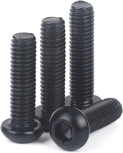M5-0.8x30mm Button Head Screw and Bolt, M5 Scoket Cap Screws,M5x30mm Alloy Steel Bolts,Allen Hex Drive,Full Thread,Bright Finish,Coarse Thread, 40Pcs (M5x30mm-40) in Kuwait