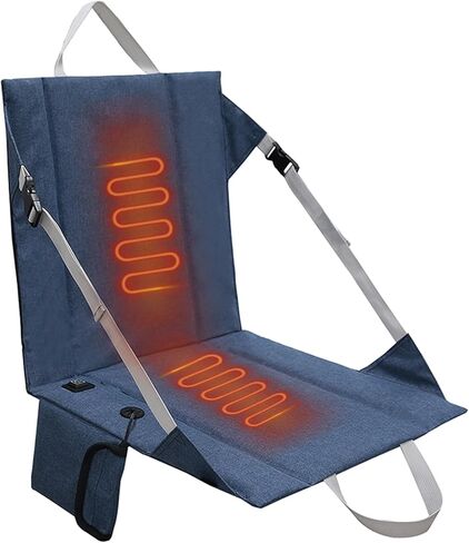 وسادة مقعد استاد قابلة للطي ومدفأة من ريدكامب مع ظهر مرتفع، مقعد مبيض خفيف الوزن محمول للتخييم في الهواء الطلق للتخييم والمشي لمسافات طويلة، أشرطة قابلة للتعديل (لا يوجد بنك طاقة) in Kuwait