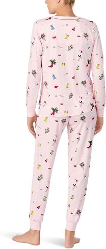 kate spade new york Women's Long Sleeve Cozy Jersey Henley Jogger Set in Saudi Arabia