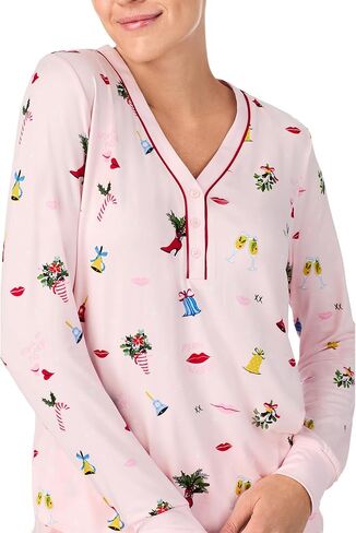 kate spade new york Women's Long Sleeve Cozy Jersey Henley Jogger Set in Saudi Arabia