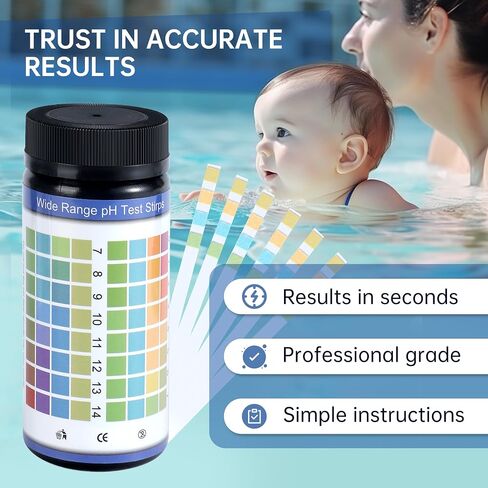 AAwipes pH Test Strips 0-14: 100 Strips Universal Litmus Paper pH Test Strips for Liquid Testing & Water & Food and Urine and Saliva, pH Level Testing from 0-14 Fast Results in Seconds (K05-100) in Kuwait