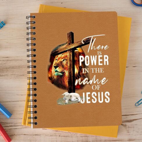 Jesus Lion of Judah Cross and Lamb There is Power in The Name of Jesus Transparent Vinyl Car Sticker Size 6x6 inches in Saudi Arabia