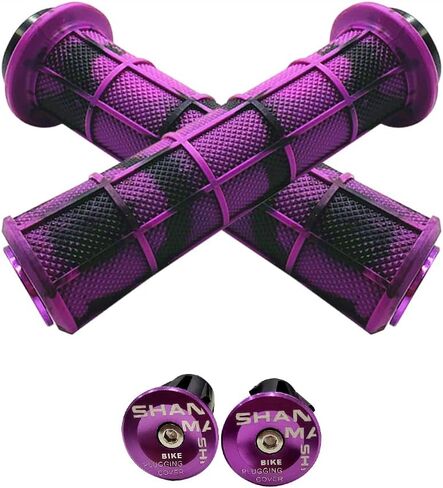 Napzy Bike Grips, Anti Slip Bike Handlebar Grips Ergonomic Bike Grips Lock on Bike Grips with Aluminum Alloy/Rubber End Caps Bicycle Hand Grips in Kuwait